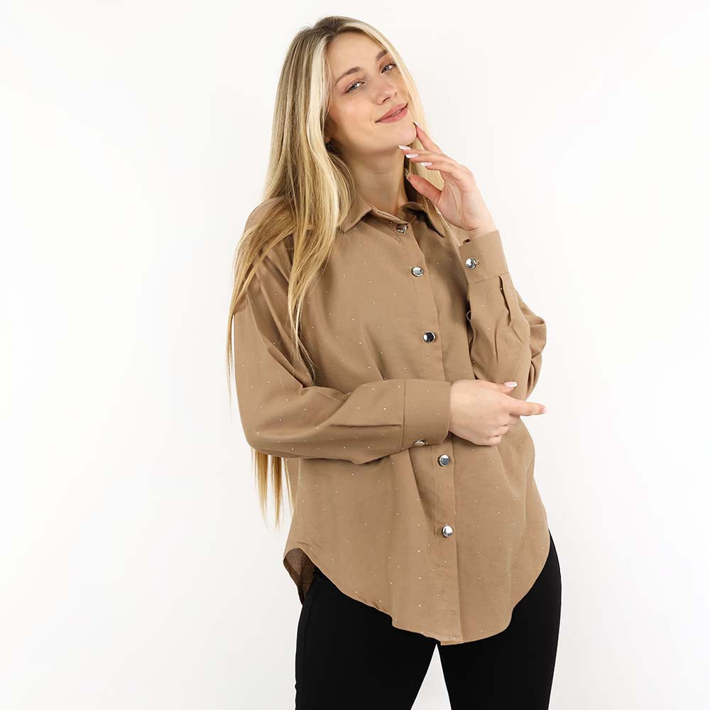 Classic Button-Up Relaxed Blouse