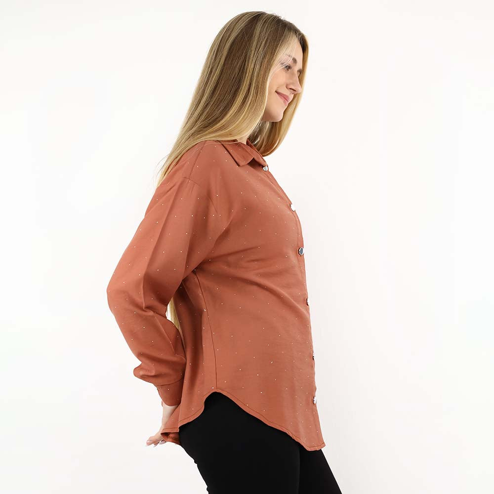Classic Button-Up Relaxed Blouse