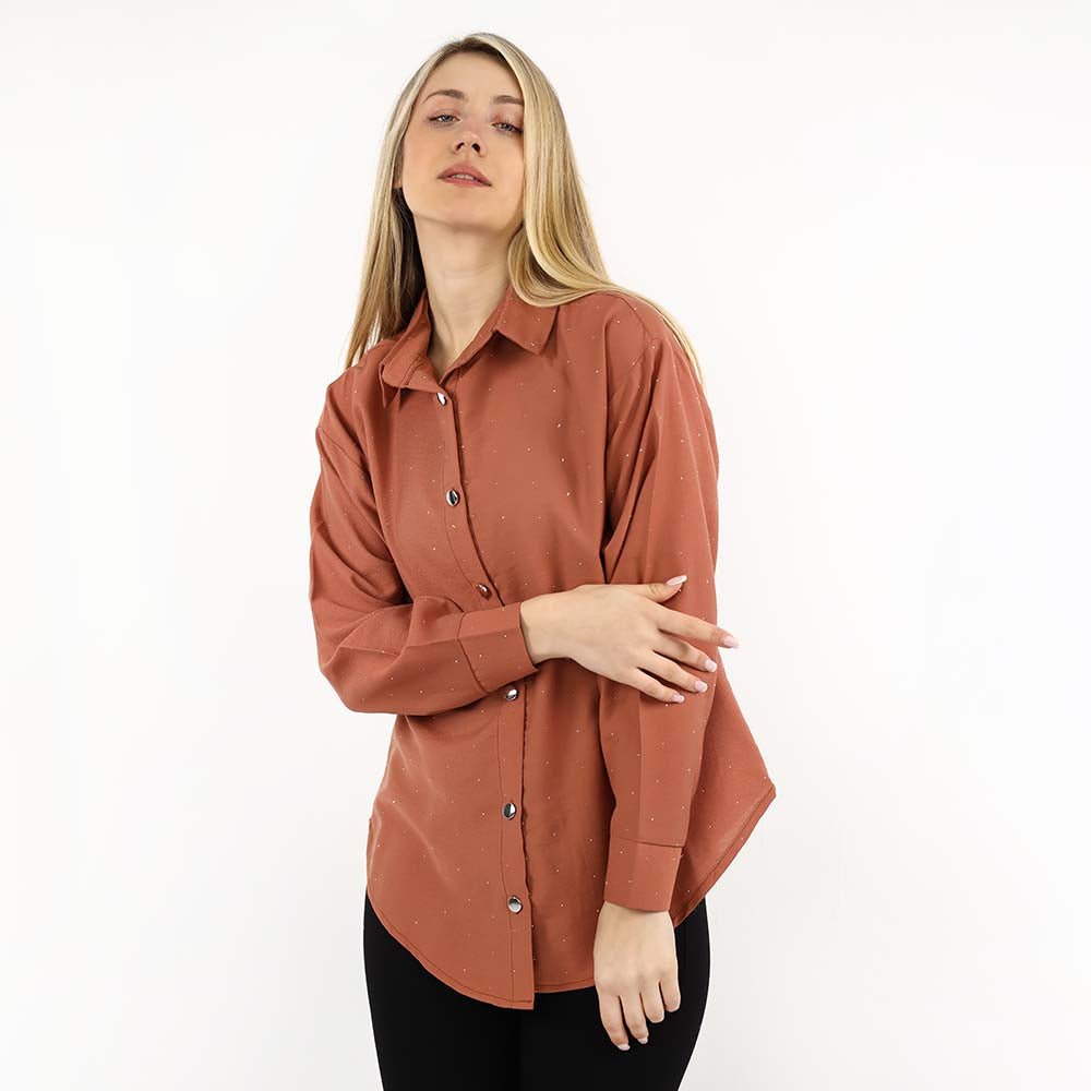 Classic Button-Up Relaxed Blouse