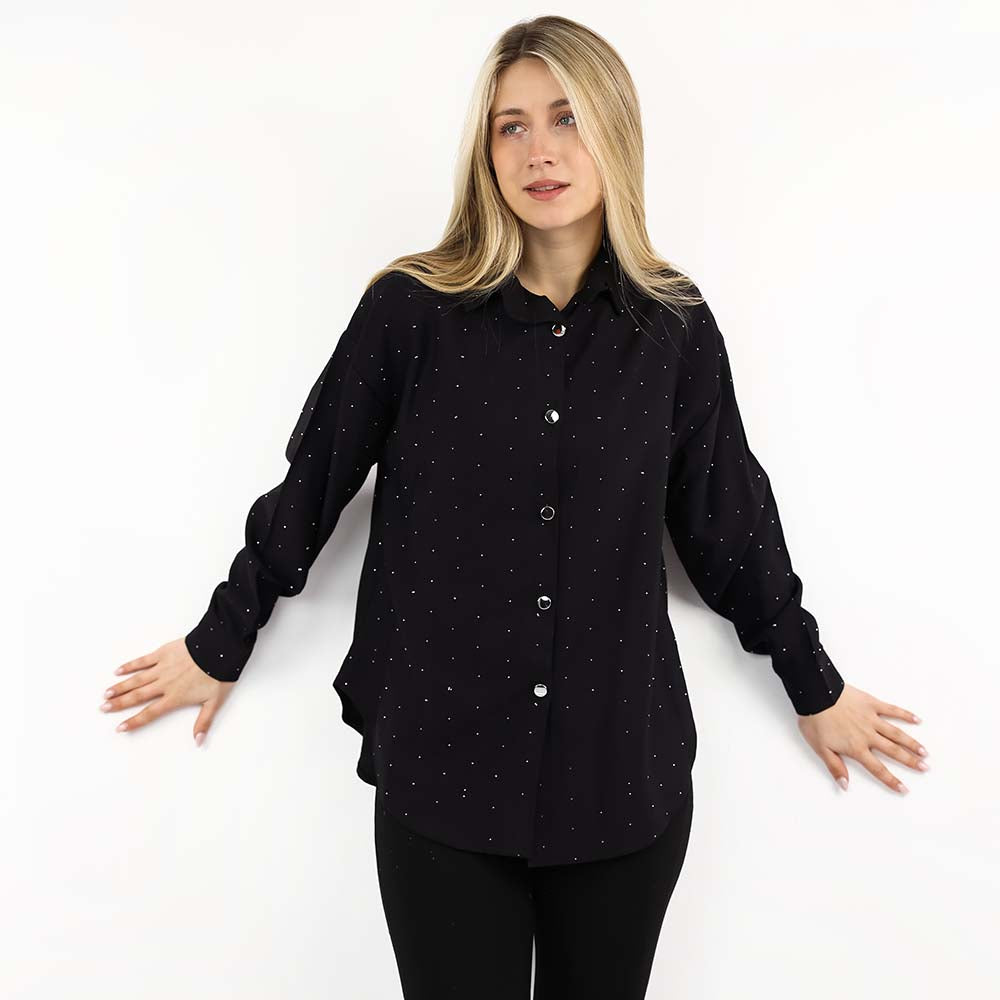 Classic Button-Up Relaxed Blouse