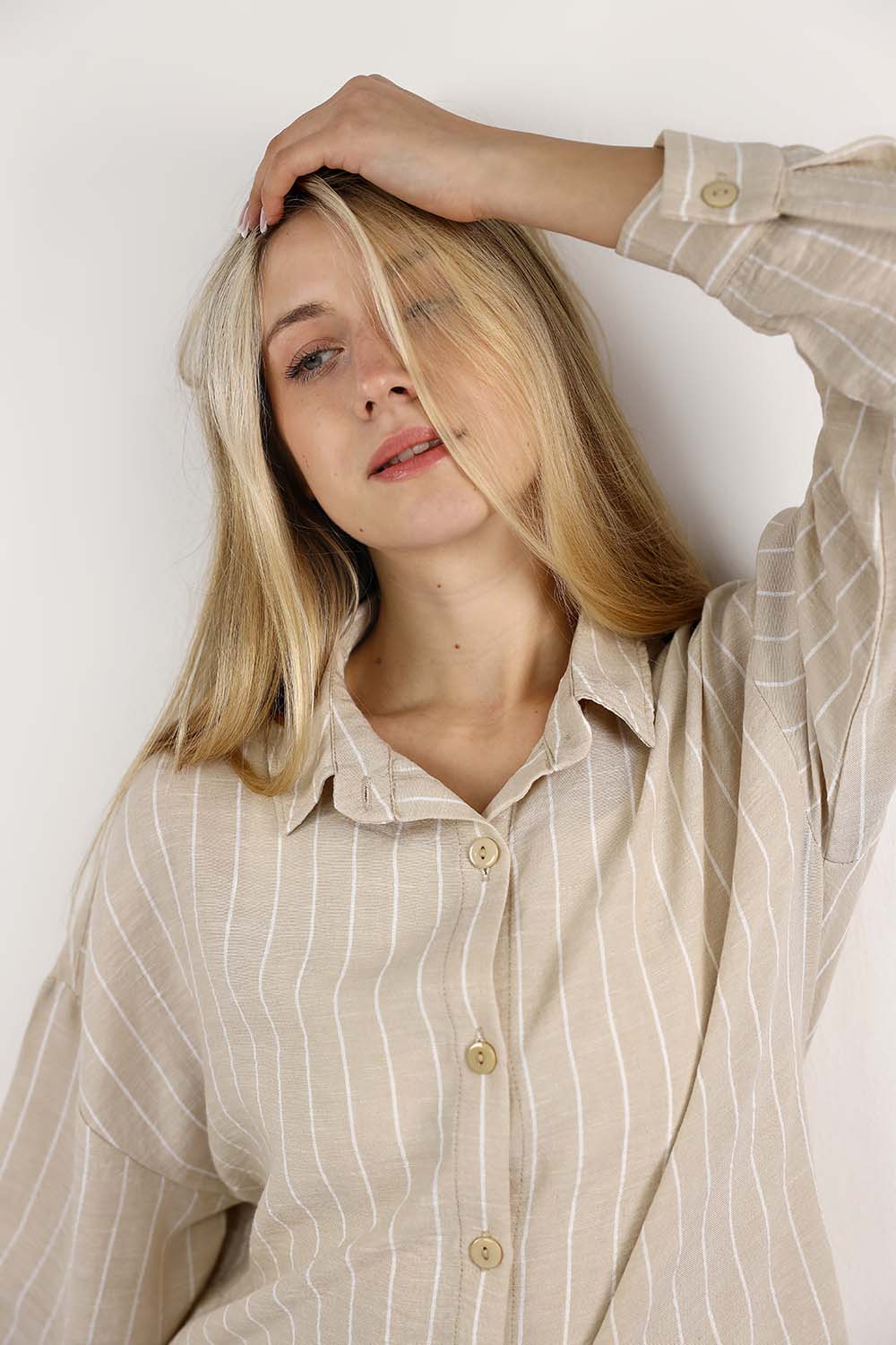 Modern Striped Relaxed Blouse