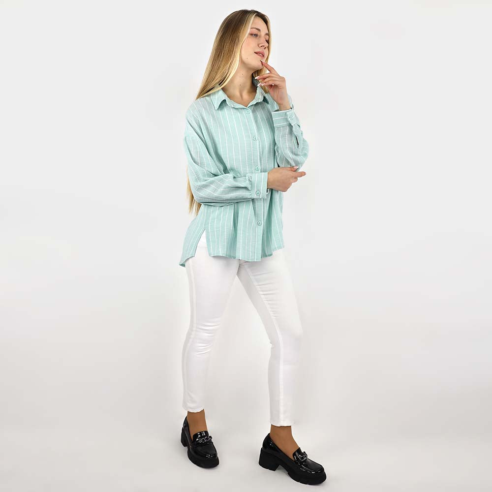 Modern Striped Relaxed Blouse