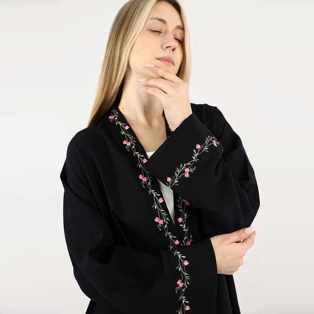 Floral Embroidered Relaxed Kimono/Cardigan