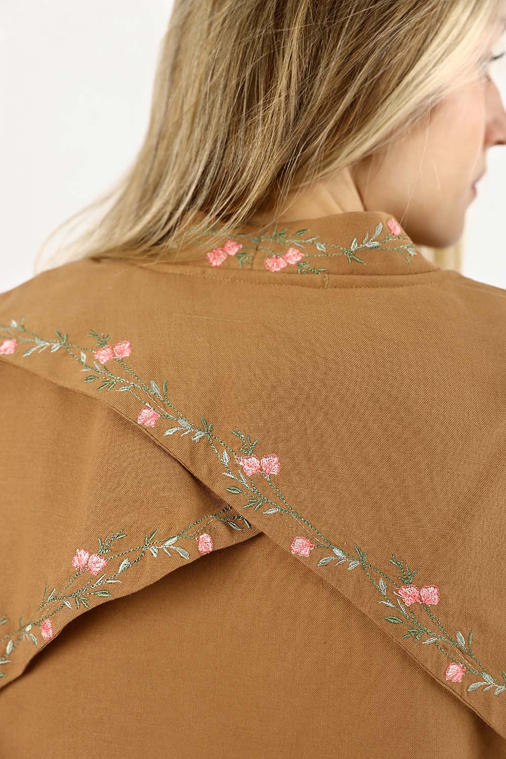Floral Embroidered Relaxed Kimono/Cardigan