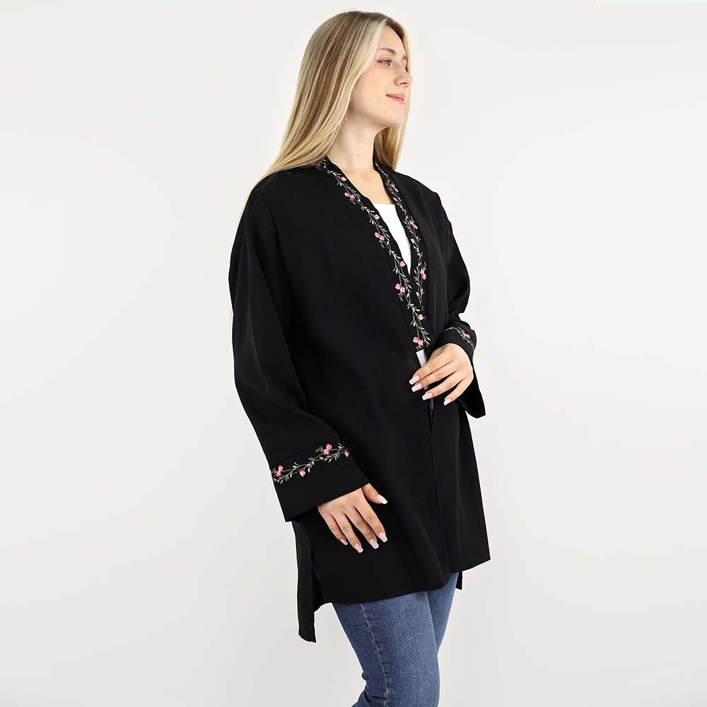 Floral Embroidered Relaxed Kimono/Cardigan