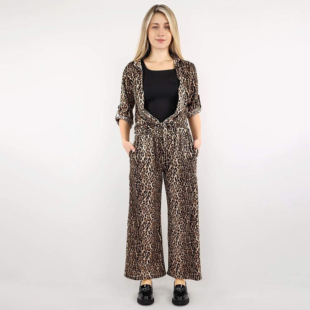 Bold Leopard Print Relaxed Blouse