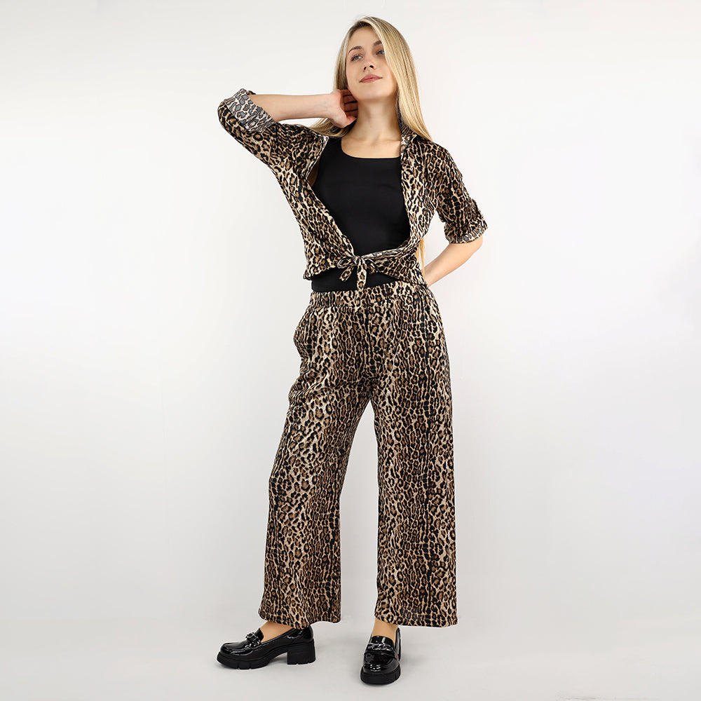 Bold Leopard Print Relaxed Blouse