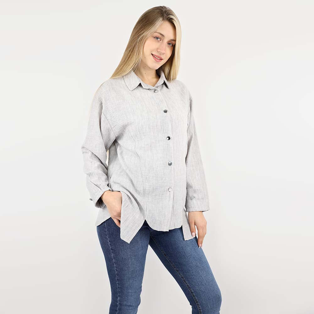 Textured Minimalist Relaxed Blouse