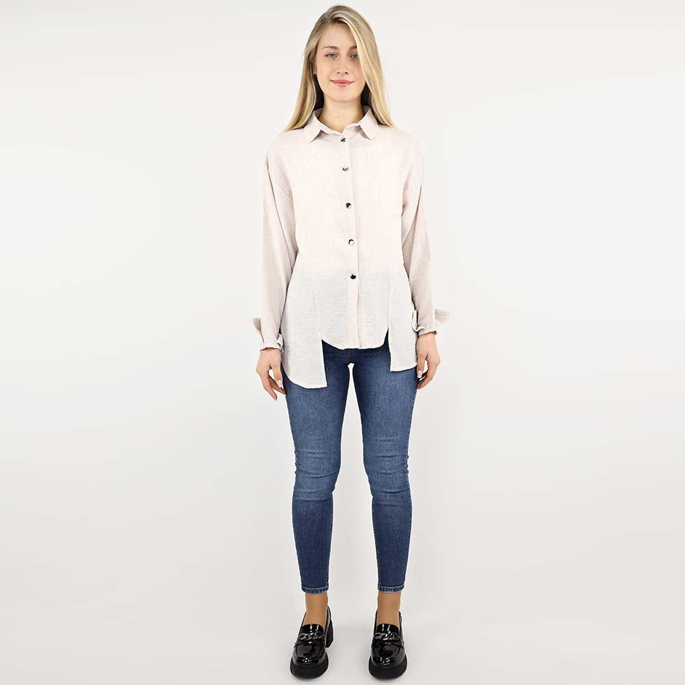 Textured Minimalist Relaxed Blouse