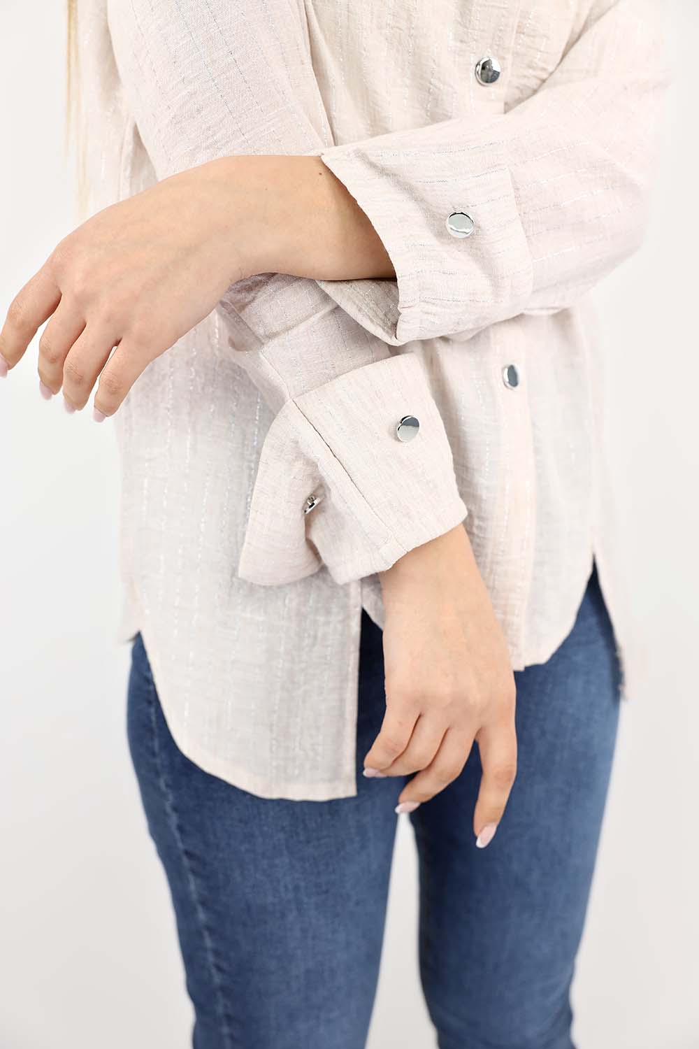 Textured Minimalist Relaxed Blouse