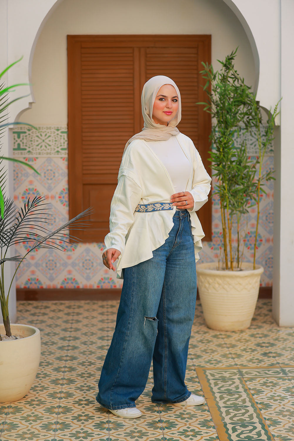 Short Cardigan with Embroided Details