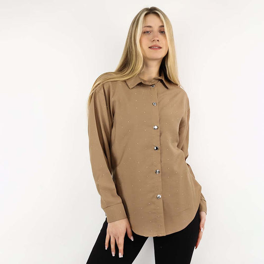 Classic Button-Up Relaxed Blouse