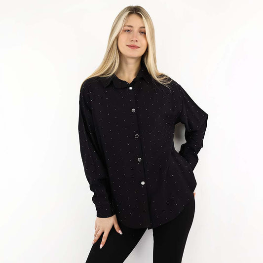 Classic Button-Up Relaxed Blouse