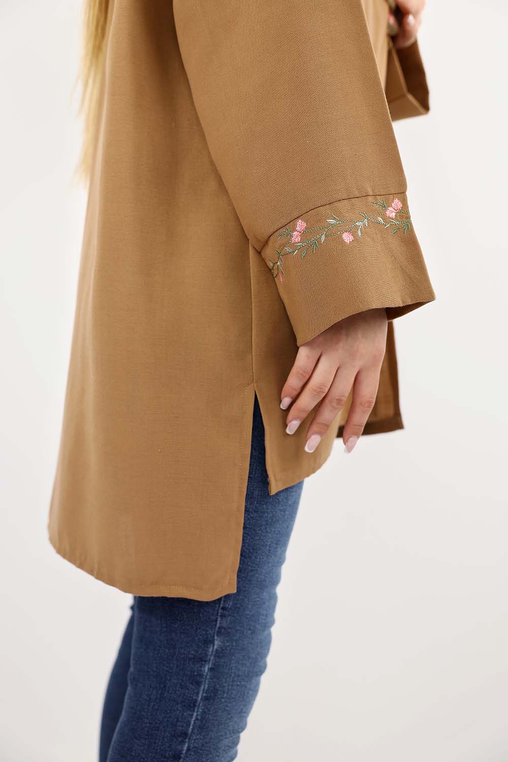 Floral Embroidered Relaxed Kimono/Cardigan