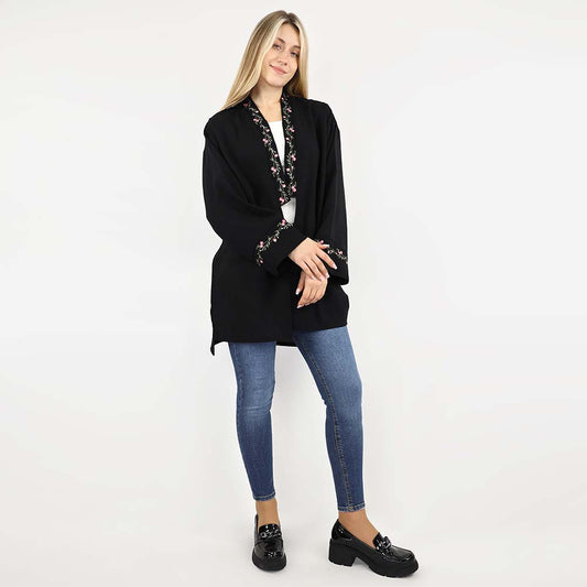 Floral Embroidered Relaxed Kimono/Cardigan