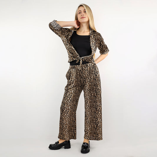 Bold Leopard Print Relaxed Blouse