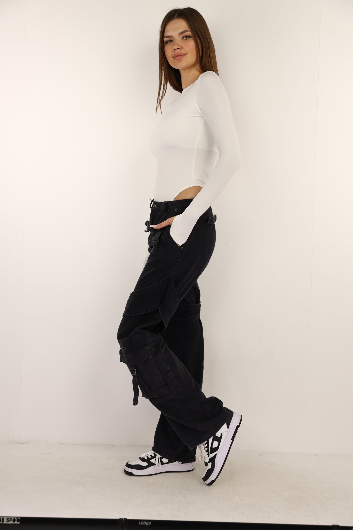 Off-White Bodysuit Long Sleeves Top Finger Hole