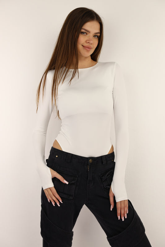 Off-White Bodysuit Long Sleeves Top Finger Hole
