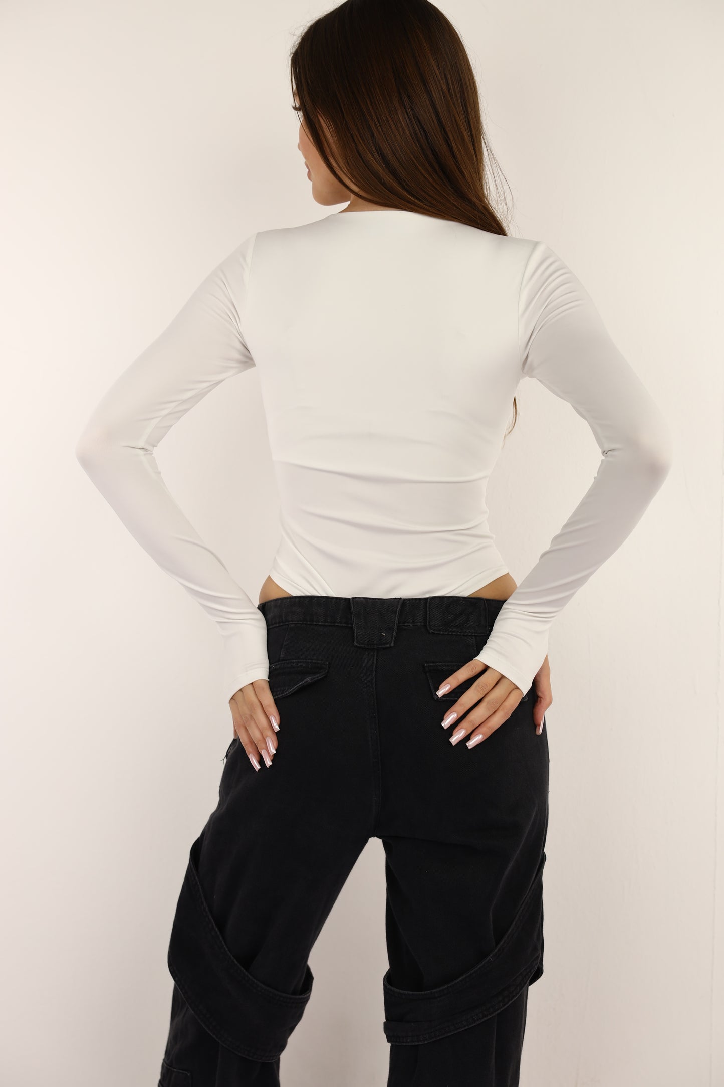 Off-White Bodysuit Long Sleeves Top Finger Hole