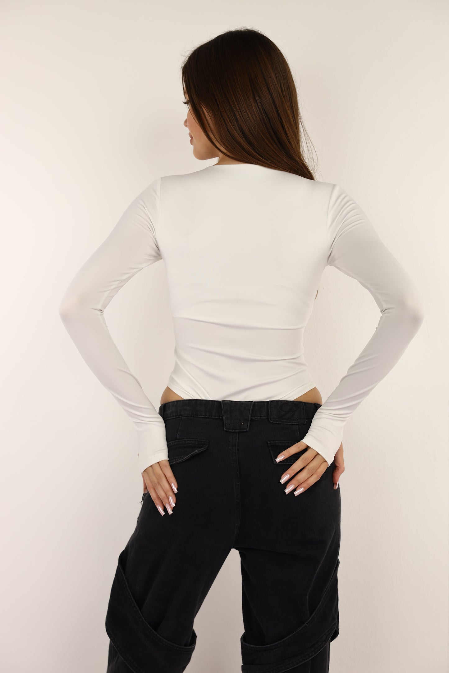 Off-White Bodysuit Long Sleeves Top Finger Hole