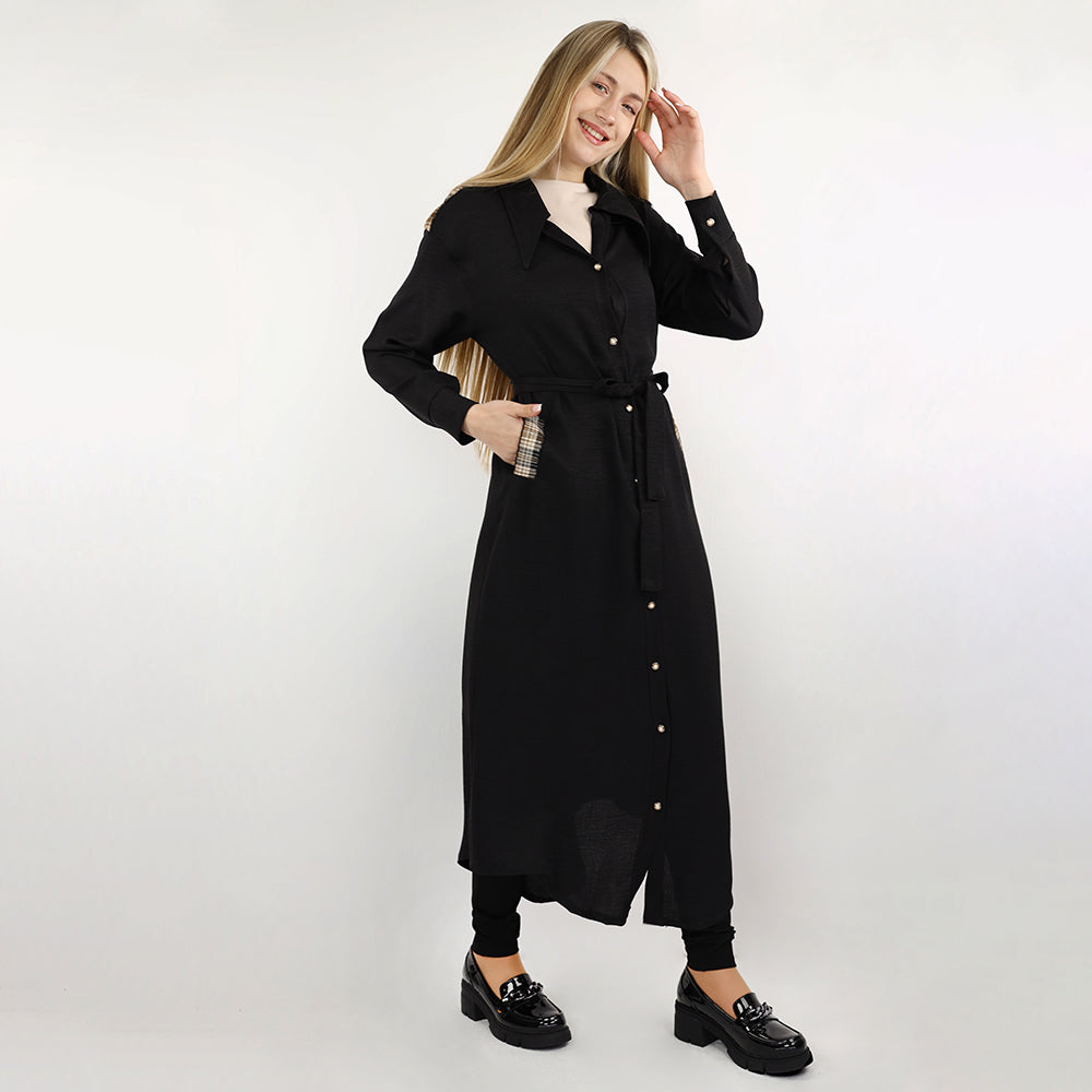 Long Sleeve Trench Dress