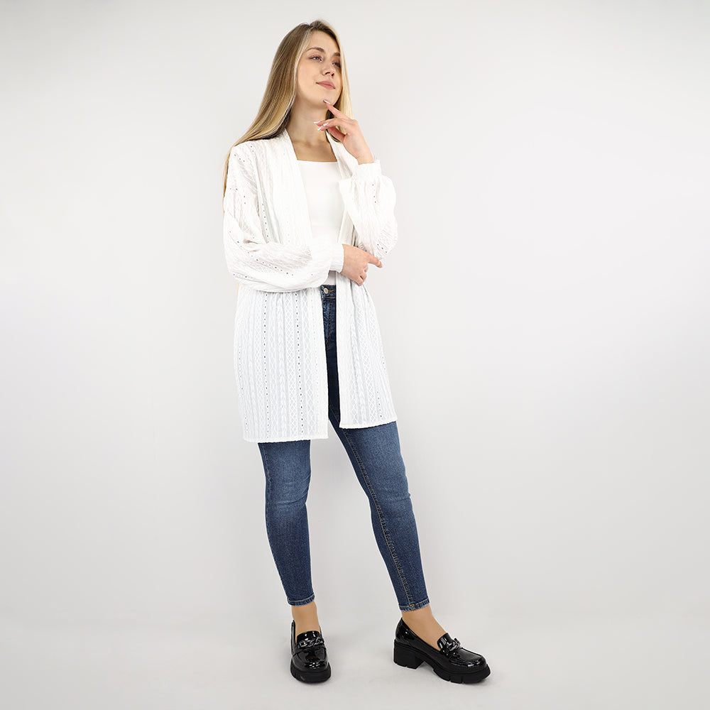 Off White Cardigan - Delicate Details