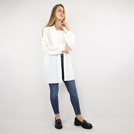 Off White Cardigan - Delicate Details