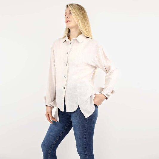 Textured Minimalist Relaxed Blouse