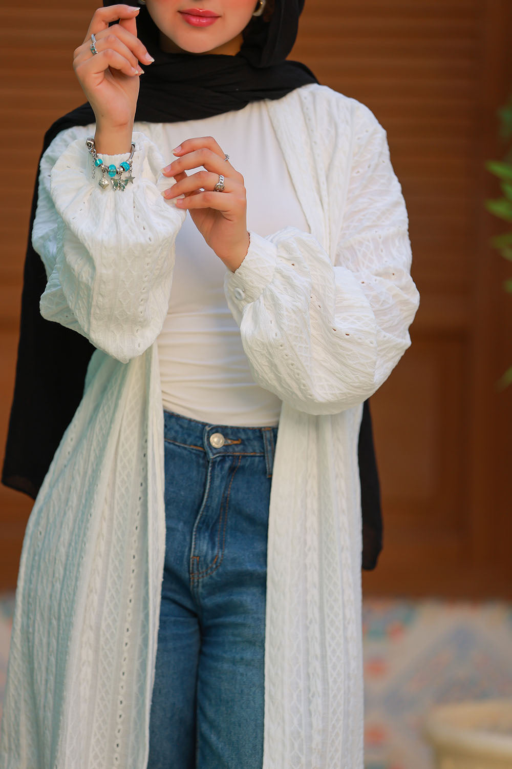 Off White Cardigan - Delicate Details