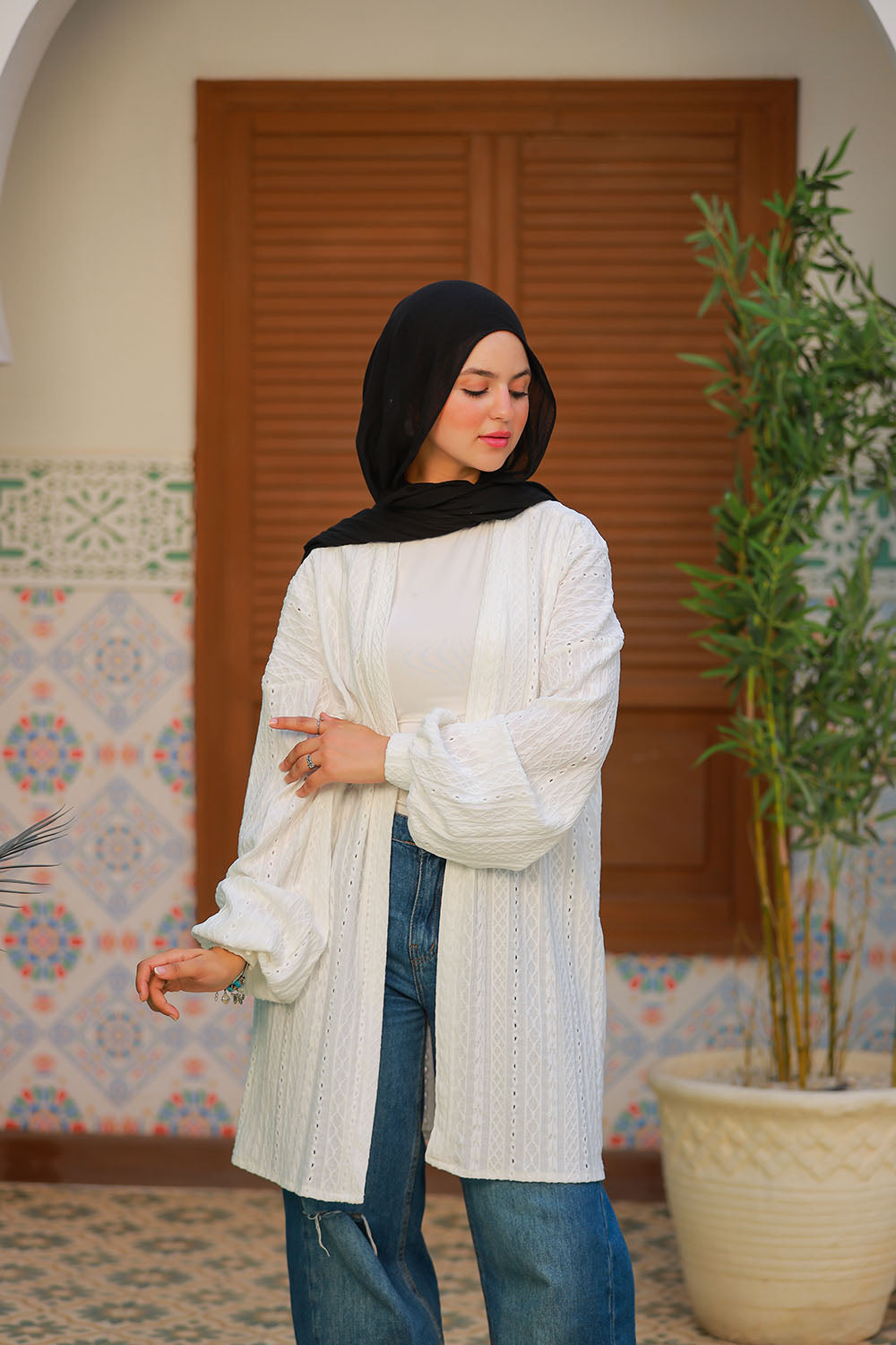 Off White Cardigan - Delicate Details
