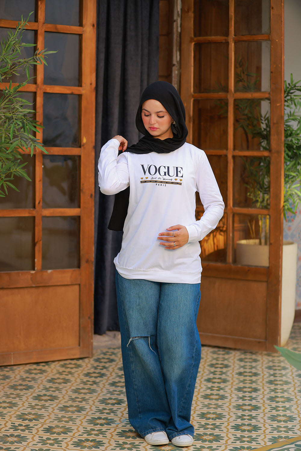 Long Sleeve T-Shirt – Vogue Print