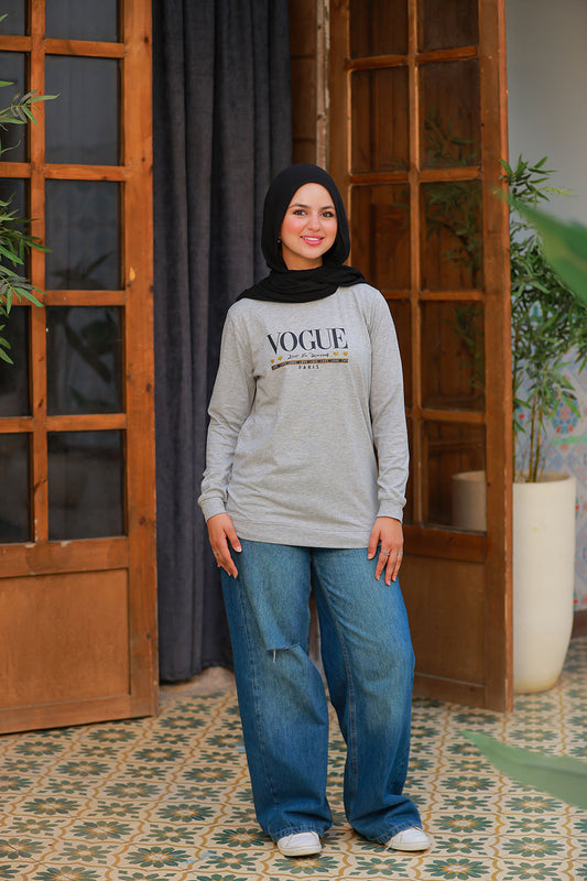 Long Sleeve T-Shirt – Vogue Print