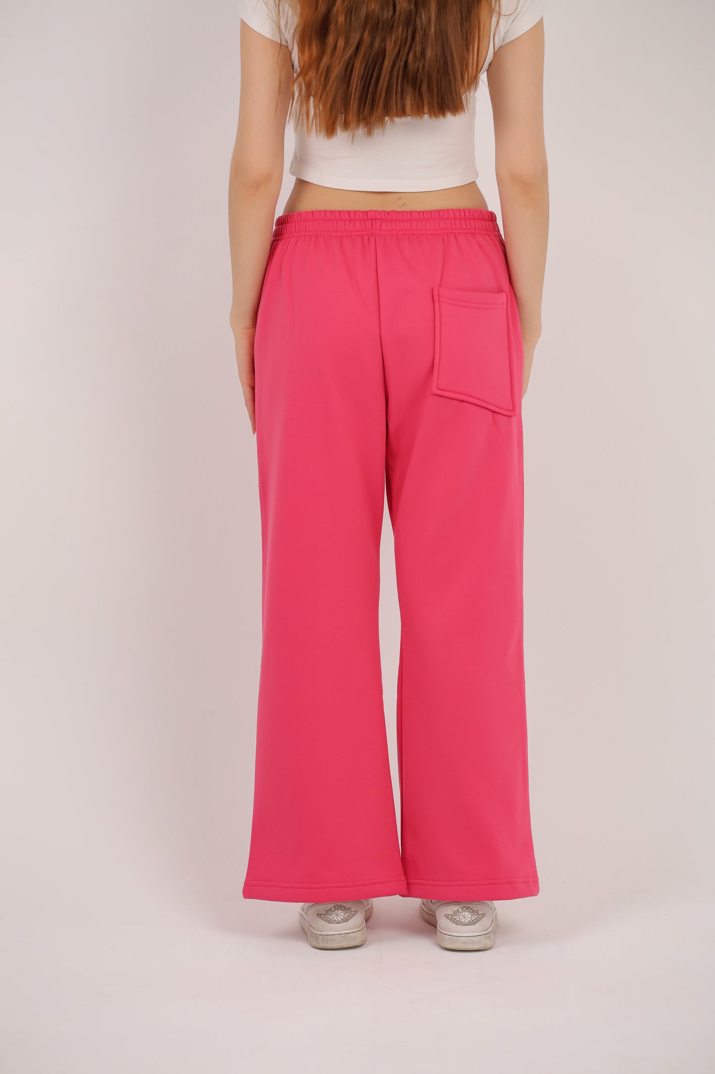 Relaxed Fit Wide-Leg Pants with Side Slits