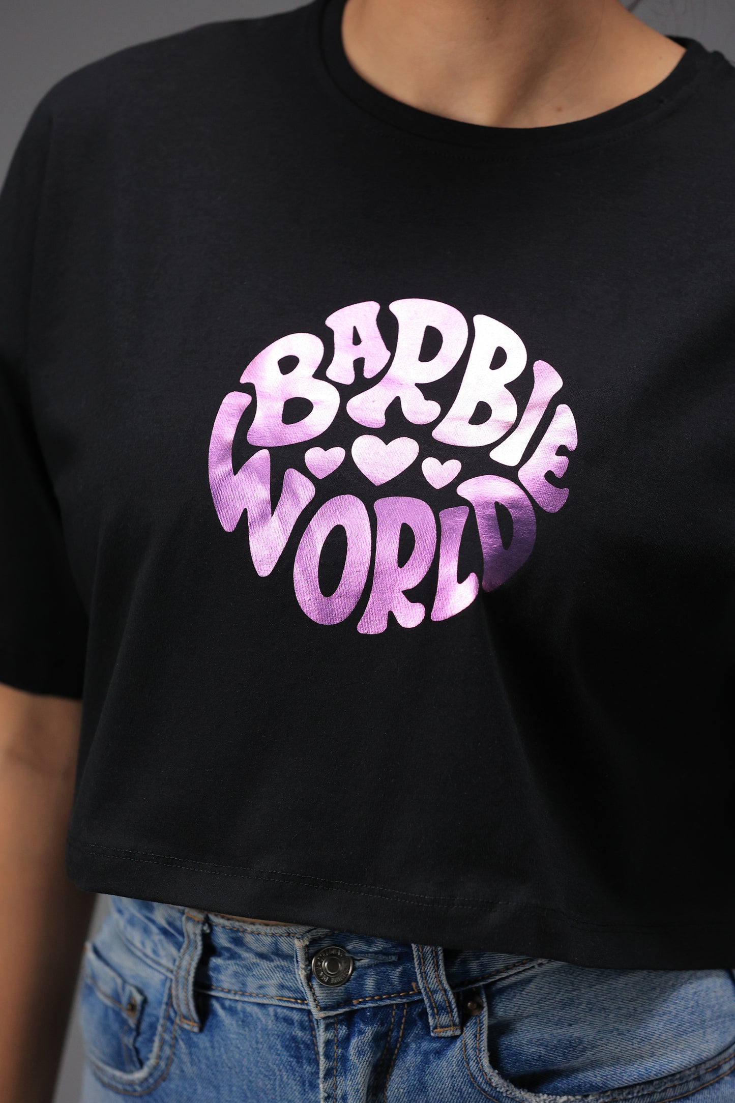 Barbie World Oversized Cropped T-shirt