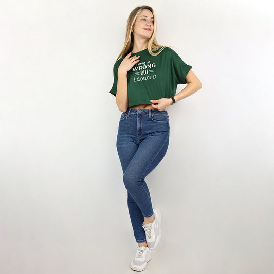 Cropped T-Shirt – Confident Quote