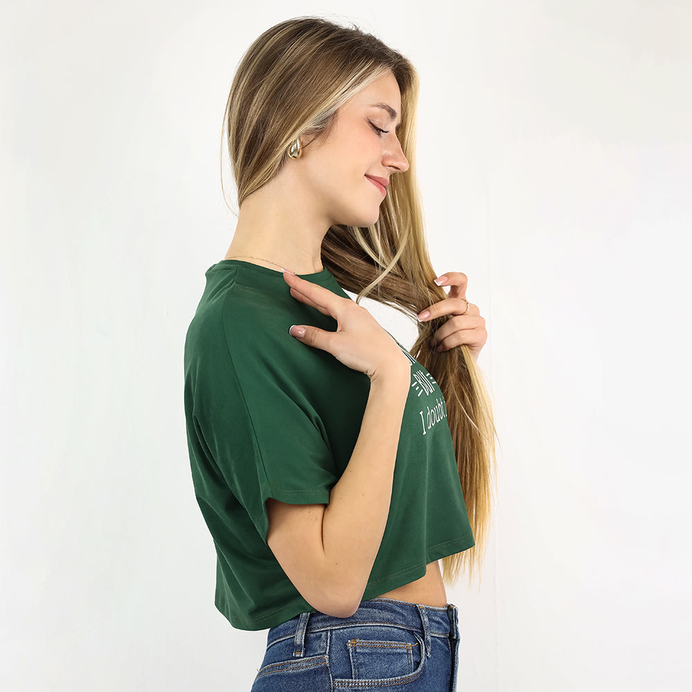 Cropped T-Shirt – Confident Quote