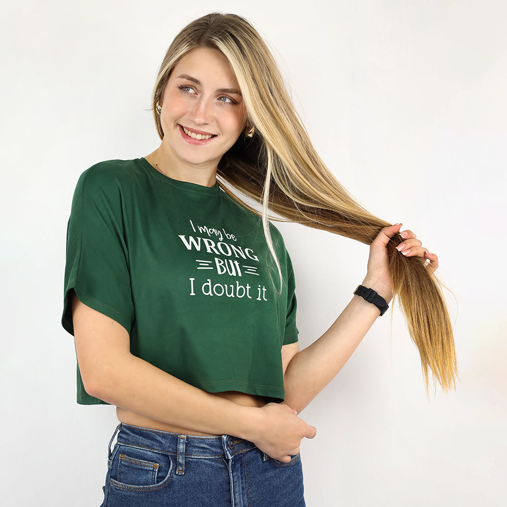 Cropped T-Shirt – Confident Quote