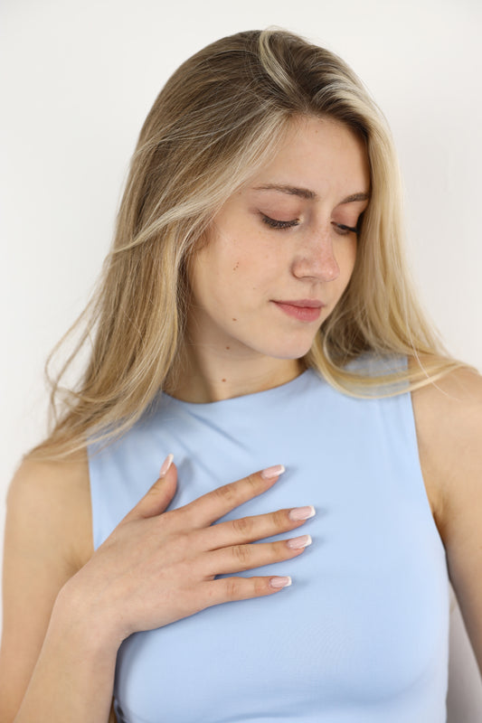 Baby Blue Crewneck Tank Top